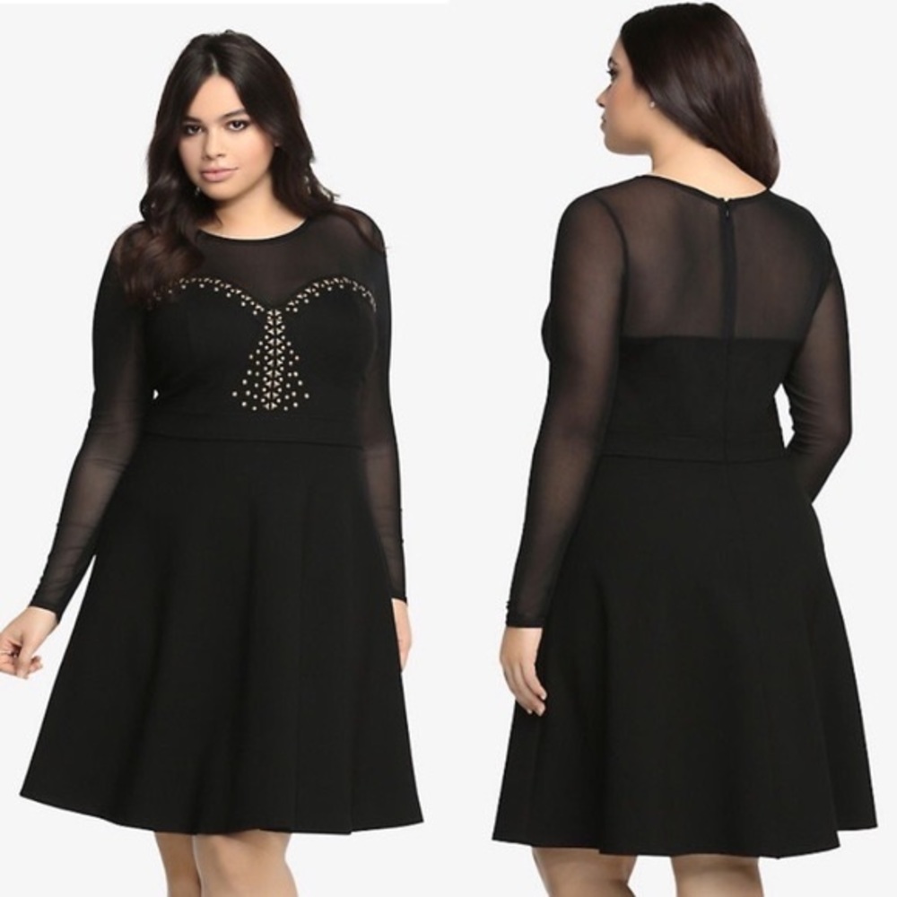 Torrid Mesh Top Studded Dress